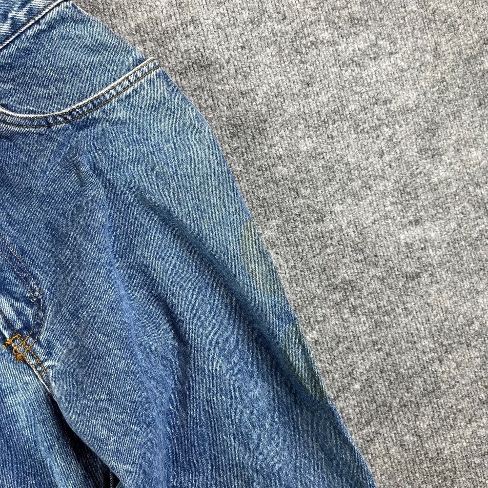 Vintage Bugle Boy Gold Crest Jeans Mens Blue Denim Taper Fit Classic Y2K - 30X30 - Picture 12 of 14